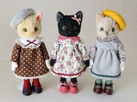 Cat Doll, Handmade Teddy Bears, Sewing Dolls, Web Magazine, Pretty Dolls, Animal Dolls, Rag Doll, Bjd Dolls, Cute Dolls