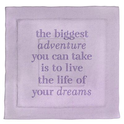 East Urban Home Handwritten The Biggest Adventure Quote Microfiber Comforter - King Size Color: Purple, Size: Queen Comforter Quote Single, Adventure Quote, Only Live Once, Reversible Comforter, Color Violet, Single Quotes, Print Comforter, Adventure Quotes, Queen Comforter