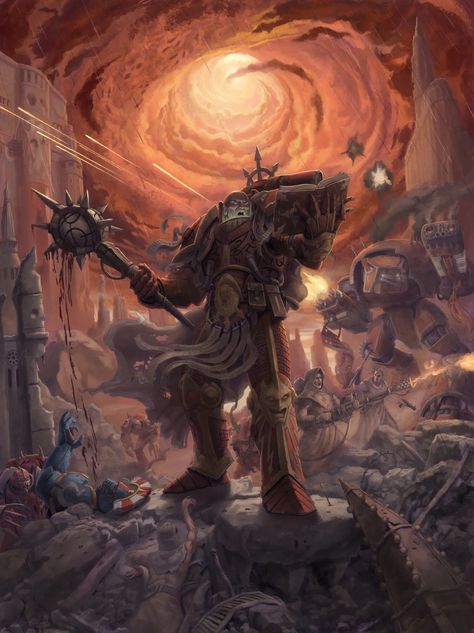 Lorgar: Bearer of the Word by Jeff Porter 40k Primarchs, Word Bearers, 40k Chaos, Adeptus Astartes, Warhammer Aos, The Horus Heresy, Warhammer 40k Art, Warhammer Models, Horus Heresy