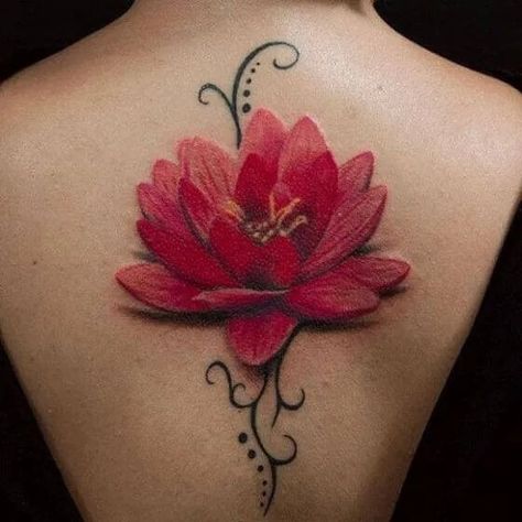 Red Lotus Flower Tattoo, Red Lotus Tattoo, Lotus Tattoo Ideas, Red Lotus Flower, Lotus Tattoo Meaning, Lotus Flower Tattoo Meaning, Red Flower Tattoos, Lotus Flower Tattoos, Small Lotus Tattoo