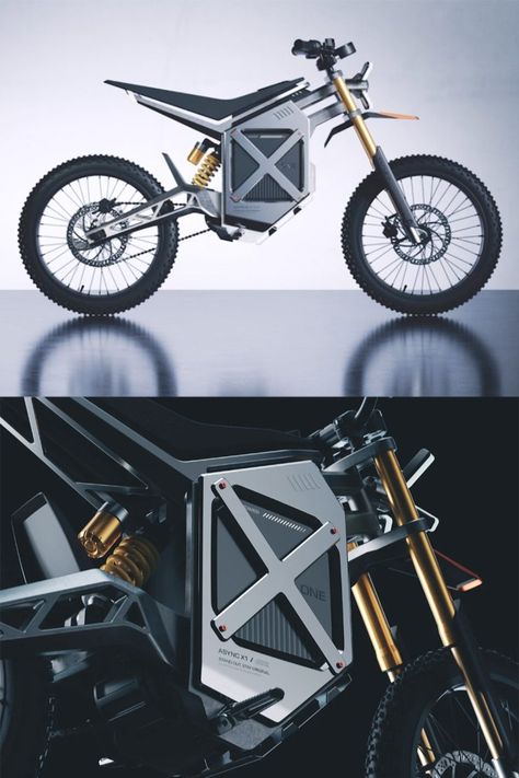 ASYNC electric motorbike X1 is a glimpse into the future of eco-friendly transportation Electric Bicycle Design, Sur Ron, Co Creation, Electric Motorbike, Balcony Grill Design, Motorbike Design, Motorcycle Frames, Car Frames, Road Design