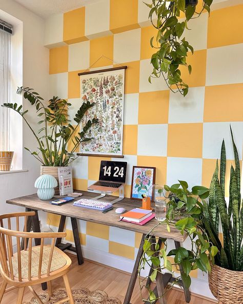 Dopamine Decoration, Checkerboard Wall, Office Inspo, Casa Vintage, Style Deco, Decoration Inspiration, Cute Room Decor, Dream Nails, Room Paint