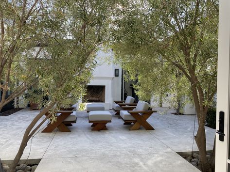 Modern Cabo House, Modern Italian Courtyard, Italian Courtyard Garden, Courtyard Seating, Modern Italian Home, Italian Courtyard, House Courtyard, Courtyard Landscape, Courtyard Design