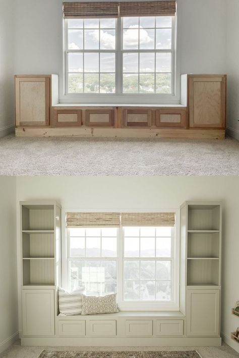 Cubbies Mudroom, Window Seat Design, Bench Diy, Casa Vintage, Mudroom Bench, Diy Home Improvement, Window Seat, Cubbies, House Inspo