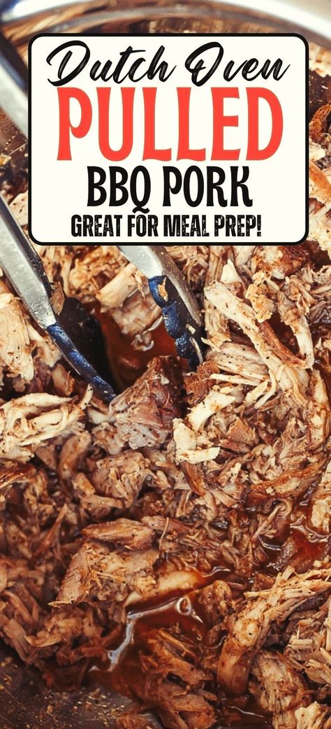 Slow-cooked to perfection with a smoky spice rub and covered in your favorite BBQ sauce, this juicy and tender Dutch Oven BBQ Pulled Pork is the ultimate comfort food. Whether you’re hosting a backyard barbecue or need a high protein option for meal prep, this tender pulled pork with BBQ sauce is a win! Use it on tacos, lettuce wraps, nachos, rice bowls, or baked potatoes! Pulled Pork In Dutch Oven, Pork In Dutch Oven, Pulled Pork With Bbq Sauce, Keto Recipes For Breakfast, Eating At Night, Weekend Meals, Bbq Pulled Pork, Spice Rub, Crockpot Cooking