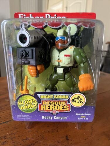 1999 Fisher-Price NOS Rescue Heroes Night Squad Rocky Canyon Factory Sealed Rescue Heroes, Rescue Rangers, Bee Toys, Small Games, 2000s Nostalgia, Nostalgic Toys, Toy Shop, Anniversary Party, Anniversary Parties