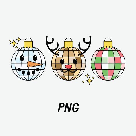 Christmas Shirts Png, Christmas Graphic Design Ideas, Disco Christmas Decorations, Disco Ball Snowman, Christmas Disco Ball, Cosmic Disco, Disco Ball Christmas, Retro Snowman, Disco Ball Png