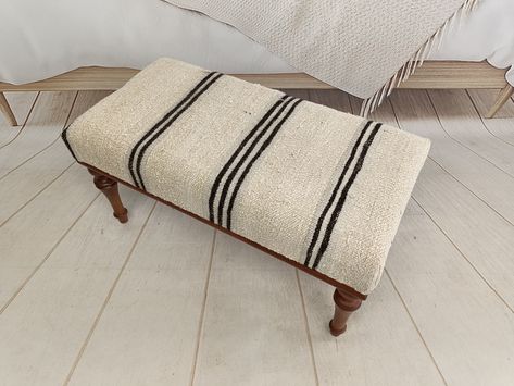 Upholstered Bench, Bedroom Furniture, Porch Bench, Handmade Bench, Piano Bench, Kilim Seating, Entryway Bench, 18x18x36 Bench Window, Kilim Bench, Upholstered Bench Bedroom, Bench Bedroom, White Ottoman, Porch Bench, Window Bench, Kilim Ottoman, Handmade Ottomans