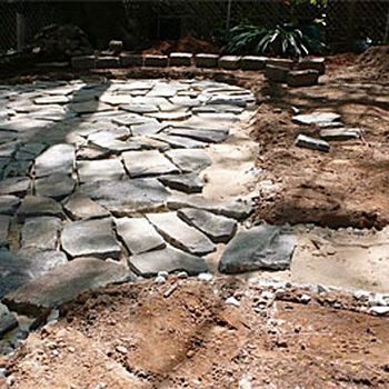 Flagstone Patio Design, Stone Backyard, Flagstone Patio, Pergola Plans, Stock Quotes, Diy Pergola, Backyard Makeover, Dream Backyard, Patio Stones