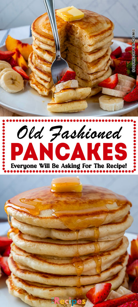 After trying this pancake recipe, I am never buying pancake mix again. It is just as easy to make homemade pancakes as it is to use the mix. I know how tempting it is to just add water, but this old-fashioned pancake recipe makes the most fluffy and light pancakes I have tried. They come out really thick but soft and airy. Light Pancakes, Homemade Pancake Mix Recipe, Old Fashioned Pancake Recipe, Easy Pancake Mix, Best Homemade Pancakes, Easy Homemade Pancakes, Pancake Mix Recipe, Homemade Pancake Mix, Homemade Pancake Recipe