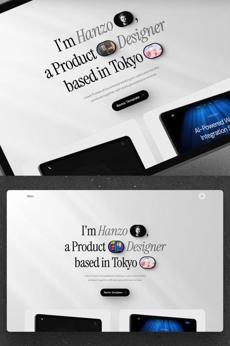 Hanzo is a free, minimal, and elegant portfolio template for product, software, and digital designers to share their work quickly and effectively. Free Framer Website Template #ad #affiliate Framer Website Designs, Minimal Portfolio, Portfolio Website Template, Designer Portfolio, App Interface Design, Portfolio Website Design, Photographer Portfolio, App Interface, Portfolio Template