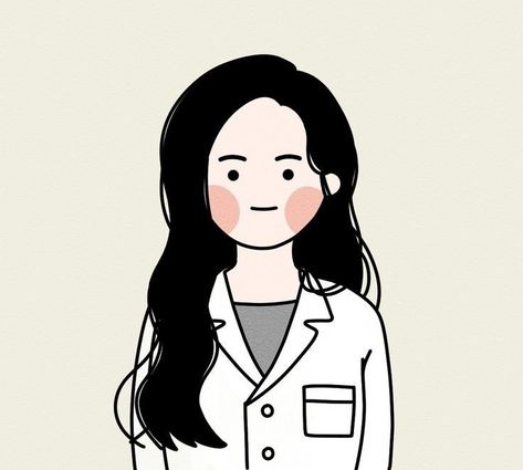 Doctor Drawing Aesthetic, Medtech Student Drawing, Nursing Illustration Art, Doctor Aesthetic Cartoon, Cute Ipad Drawings, Cute Doctor Drawing, Doctor Drawing Cartoon, Doctor Illustration Character, Pharmacist Drawing