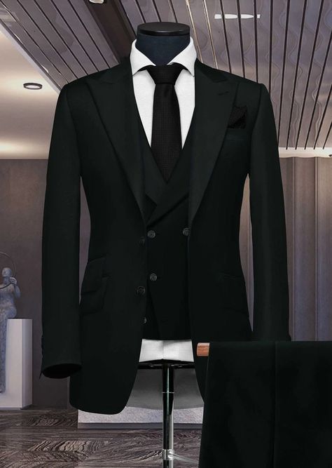 Men Suits Suits for Men Black Three Piece Wedding Suit - Etsy India Black Three Piece Suit Men, Suits For Men Black, 2 Piece Suit For Men, Full Black Suit, Suits Men Wedding, Three Piece Suit Mens, Graduation Fits, Coat Pant For Men, Black Three Piece Suit