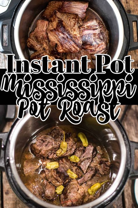 Instant Pot Mississippi Pot Roast, Pot Roast Video, Roast Mississippi, Instant Pot Roast, Roast Crockpot, Pot Roasts, Pot Roast Crock Pot Recipes, Mississippi Pot, Vegetarian Crockpot Recipes