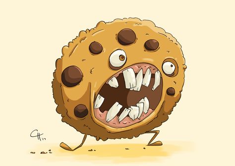 Candy Monster Art, Creepy Food, Halloween Artwork, Cute Food Drawings, Dungeons And Dragons Homebrew, Arts Ed, Game Character Design, Art Prompts, Food Drawing