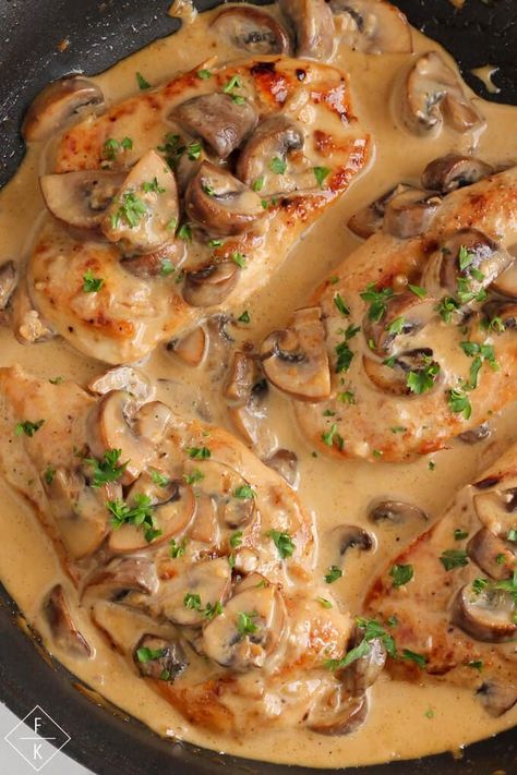 Keto Chicken Marsala – Easy & Gluten-Free Keto Chicken Marsala, Chicken Marsala Easy, 200 Calorie, Marsala Chicken Recipes, Chicken Marsala, Keto Recipes Dinner, Cooking Wine, Skillet Chicken, Diet Help