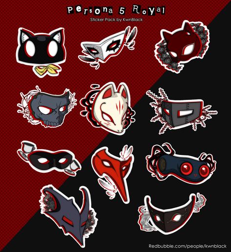 Persona 5 Mask Tattoo, Persona 5 Design, Persona 4 Tattoo, Persona 5 Drawing, Persona 5 Tattoo Ideas, Persona Tattoo Ideas, Persona 3 Tattoo, Persona 5 Mask Art, Persona 5 Tattoo