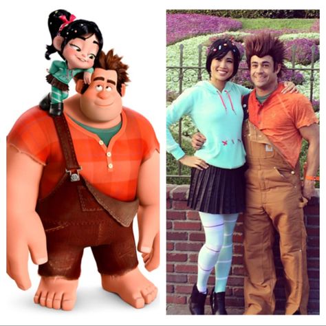 Couples costumes Venelope Costume Wreck It Ralph, Venelope Costume Diy, Wreck It Ralph And Vanellope Costume, Ralph And Vanellope Costume, Wreck It Ralph And Vanellope, Vanellope And Ralph, Wreck It Ralph Vanellope, Ralph And Vanellope, Wreck It Ralph Costume