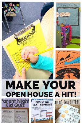 Make your school open house a hit this year with some fun ideas found in this post! www.classroomnook.com Curriculum Night, Meet The Teacher Night, School Open House, Parent Night, Open House Ideas, Start Of School, First Days Of School, Beginning Of School Year, Back To School Night