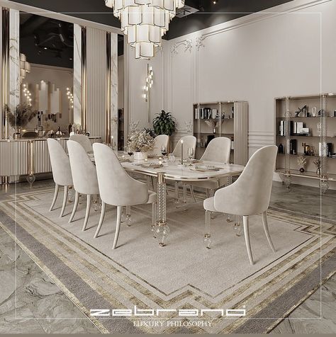 Luxury Dining Room Decor, Dining Room Glam, Latest Dining Table, Reka Bentuk Bilik Tidur, Dining Room Design Luxury, Classic Dining Room, Dinning Room Design, Dining Room Interiors, Luxury Dining Room