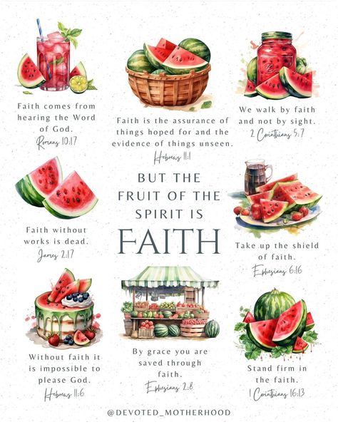 Faith Without Works, Christian Graphics, Fruits Of The Spirit, The Fruit Of The Spirit, Christian Bible Study, Bible Study Verses, Fruit Of The Spirit, Bible Art Journaling, Bible Verses Quotes Inspirational