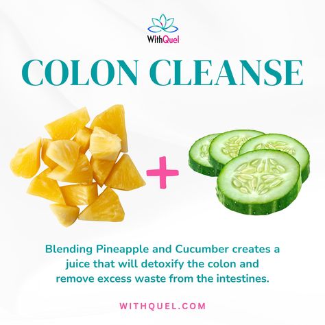 ✨ Colon Cleanse: The Power of Pineapple & Cucumber ✨ Did you know blending pineapple and cucumber creates a refreshing juice that helps detoxify your colon and remove excess waste from your intestines? 🌿🍍 This natural cleanse is packed with fiber, hydration, and detoxifying properties to support your digestive health. Sip your way to a cleaner, healthier system! 💧✨ ----- 🌐 Book here: www.withquel.net or click the link in our bio. ⬆️ 📞 Contact Mequel Henderson at 659-275-0140 or 480-791-623... Pineapple And Cucumber Juice Cleanse, Pineapple And Cucumber, Pineapple Cucumber, Refreshing Juice, Natural Cleanse, Cucumber Juice, Colon Cleanse, Juice Cleanse, Digestive Health