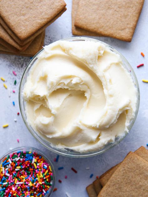 Graham Crackers and Frosting | completelydelicious.com Frosted Graham Crackers, Frosting For Graham Crackers, Graham Cracker Icing, Graham Crackers And Frosting, Gram Cracker Cookie Recipe, How To Make Gram Crackers, Graham Cracker Frosting, Graham Cracker Dessert, Graham Cracker Toffee