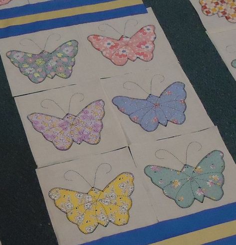 Vintage Butterfly Quilt, Painting Wood Trim, Project Layout, Applique Butterfly, Baby Quilt Patterns Easy, Butterflies Wedding, Butterfly Quilt Pattern, Wedding Dress Blue, Sky Quilt