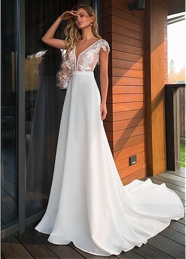 Wedding Dresses With Lace, Dresses With Lace, Western Wedding Dresses, Aline Wedding Dress, Top Wedding Dresses, Bohemian Wedding Dress, Wedding Dresses Satin, Princess Wedding Dresses, Dresses Elegant