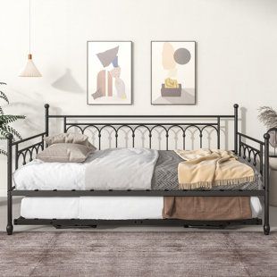 Trundle Bed Twin, Metal Day Bed, Day Bed With Trundle, Pop Up Trundle Bed, Daybed Bedding Sets, Daybed Styles, Metal Daybed With Trundle, Pop Up Trundle, Trundle Bed Frame