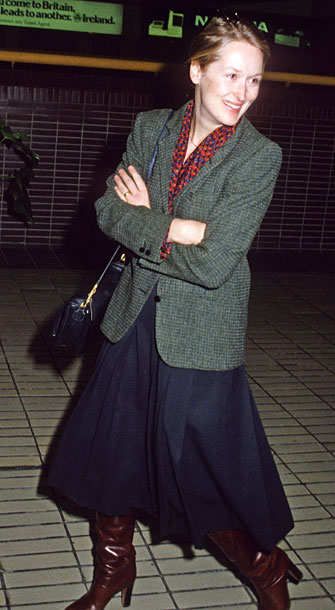 Meryl Streep (Photo by Tom Wargacki/WireImage) Heathrow, Meryl Streep, 가을 패션, Mode Vintage, Clothing Ideas, Looks Style, Winter Looks, Well Dressed, Style Icon