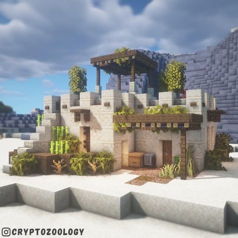 Minecraft Dessert House Ideas, Desert Houses Minecraft, Dessert Village Minecraft, Minecraft Desert Village Ideas, Minecraft Houses Desert, Minecraft Building Ideas Desert, Desert Minecraft Houses, Minecraft Dessert House, Minecraft Desert Village