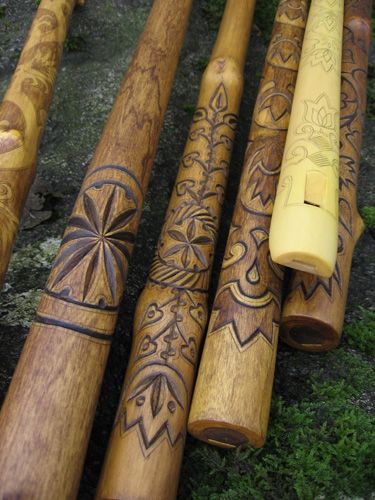 Slovakian Koncovka overtone flute Wood Stick Carving, Wooden Flute, Handmade Walking Sticks, Wooden Staff, Hand Carved Walking Sticks, Wood Carving For Beginners, Wooden Walking Sticks, Dremel Wood Carving, Walking Sticks And Canes