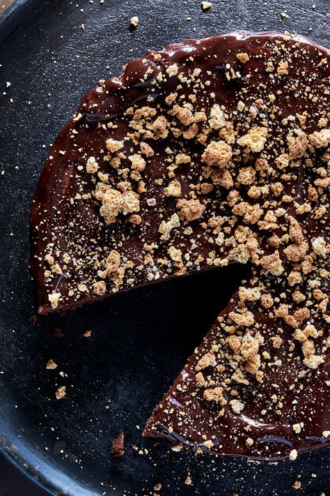 Chocolate Almond Cake, Crumb Recipe, Amaretti Cookies, Almond Cake, Nyt Cooking, Cookie Crumbs, Almond Cakes, Bittersweet Chocolate, Chocolate Almonds