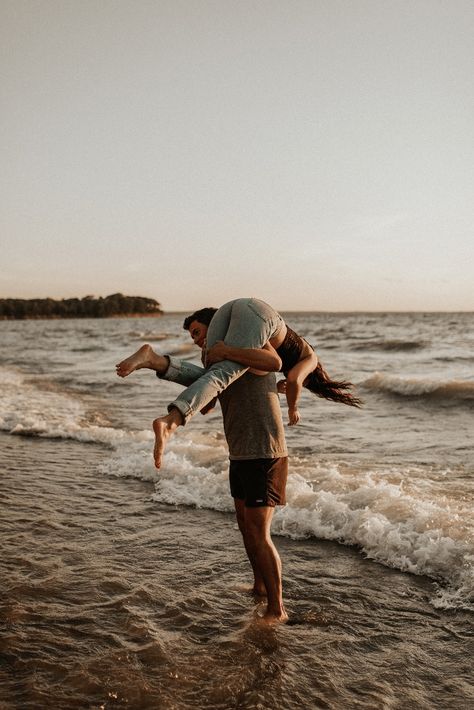 Steamy, Romantic, Sexy Beach/Water Engagement Session Complex Aesthetic, Engagement Photo Shoot Beach, Engagement Pictures Beach, Couples Beach Photography, Couple Beach Pictures, Lake Photoshoot, Beach Photo Session, Engagement Pictures Poses, Jumpsuits Women