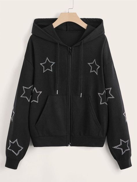 Star Clothing, New Rock, Swaggy Outfits, Star Pattern, Really Cute Outfits, Drawstring Hoodie, Dream Clothes, Aesthetic Clothes, Pretty Outfits