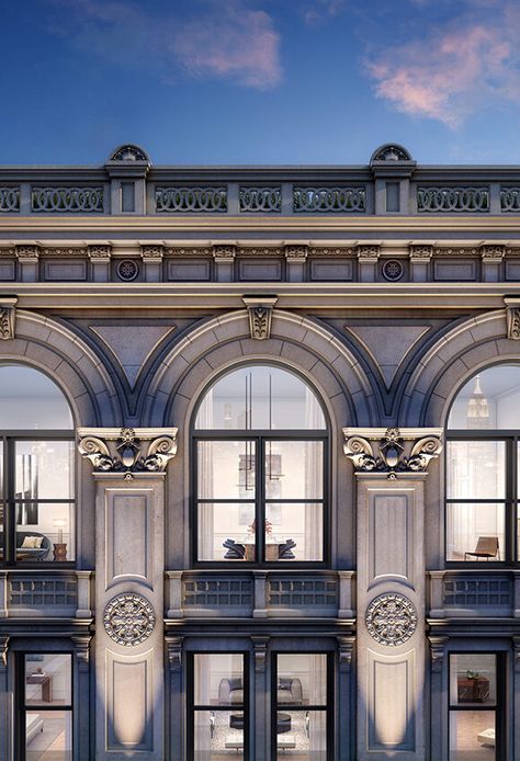 Classical Facade, Neo Classical Architecture, Tribeca Nyc, معرض فني, Classic Facade, Hotel Facade, Classical Building, Tribeca Loft, Architecture Classic