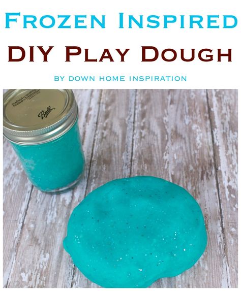 Homemade Frozen Play Dough - Down Home Inspiration Frozen Playdough, Frozen Play, Playdough Slime, Homemade Finger Paint, Scented Play Dough, Frozen Crafts, Finger Paint, Steam Activities, Frozen Inspired