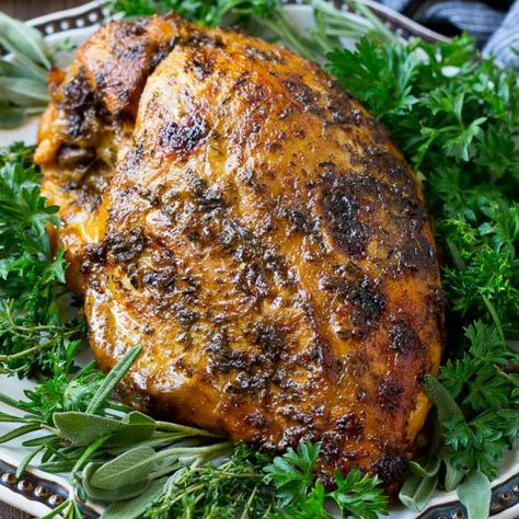 Herb Roasted Turkey Breast, Turkey Breast Crockpot, Herb Roasted Turkey, Slow Cooker Turkey Breast, Crockpot Turkey, Slow Cooker Turkey, Turkey Breast Recipe, Roast Turkey Breast, Tandoori Masala