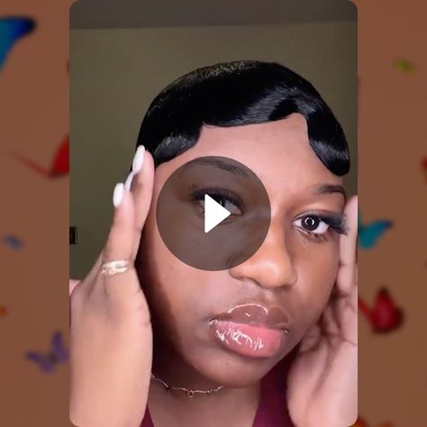 Flawless Pixie Mold 101 🙌🏾 Mold Hairstyles For Black Women, Molded Pixie Black Women, Molded Hairstyles For Black Women, Pixie Mold Hairstyle, Ginger Frontal, Ginger Pixie Haircut Black Women, Black Pixie Haircut, Girls Pixie Cut, Black Pixie Cut