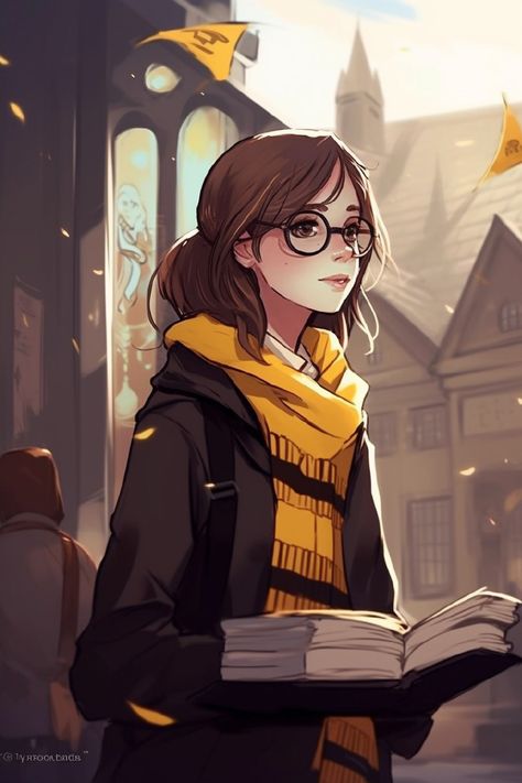 Anime Hogwarts Students, Hogwarts Student Art, Harry Potter Poses, Potter Fanart, Hogwarts Student, Hp Oc, Harry Potter Cartoon, Hogwarts Alumni, Cute Nerd