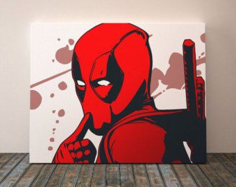 Deadpool Painting, Batman Pop Art, Retro Painting, Black And White Art Drawing, Simple Canvas Paintings, Canvas Drawings, Canvas Painting Designs, Arte Sketchbook, Stencil Art