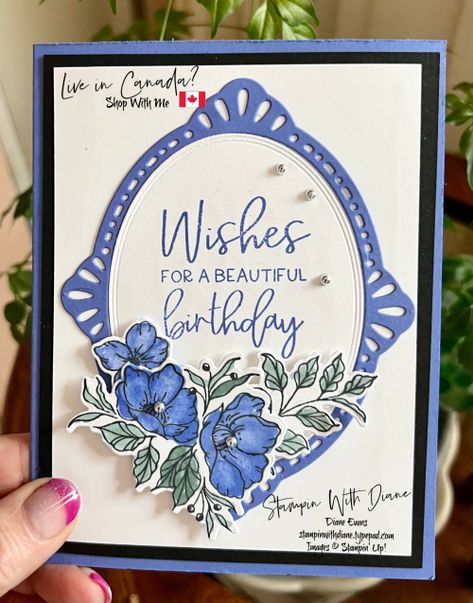 Stampin Up Framed Florets Cards, Framed Florets Stampin Up Cards, Beautiful Birthday Card, Colour Challenge, Beautiful Birthday Cards, Stampin Up Project, Floral Card, Shop With Me, Beautiful Birthday