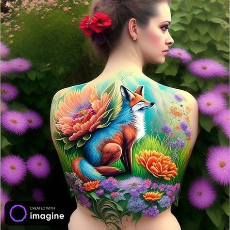 Colorful Back Tattoo, Tattoo Espalda Mujer, Flower Leg Tattoos, Tattoo Colors, Aesthetic Art Anime, Back Tattoo Ideas, Arte Aesthetic, Tattoos Back, Floral Tattoo Sleeve