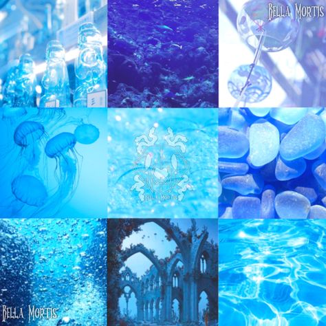 Blue Purple Moodboard, Jellyfish Moodboard, Mermaid Moodboard, Ocean Moodboard, Ocean Color Palette, Ocean Aquarium, Adopt Idea, Goddess Aesthetic, Blue Mermaid