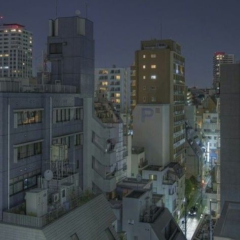 Tokyo City View, Tokyo Aesthetic, City Artwork, In The Pale Moonlight, Building Aesthetic, Tokyo City, Aesthetic City, Dark City, Aesthetic Japan