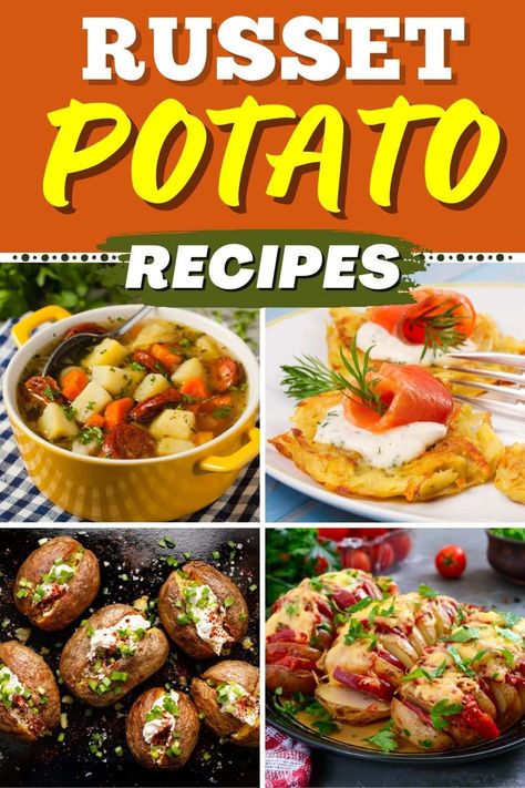 These Russet potato recipes are so good, we can't get enough! From wedges to mashed potatoes to breakfast casserole, Russets are perfect in so many dishes. Potato Dishes Recipes, Russet Potato Recipes, Vegetable Dishes Recipes, Potato Breakfast Recipes, Potato Wedges Recipe, Potato Wedges Baked, French Fried Potatoes, Loaded Baked Potato Soup, Potato Recipes Side Dishes