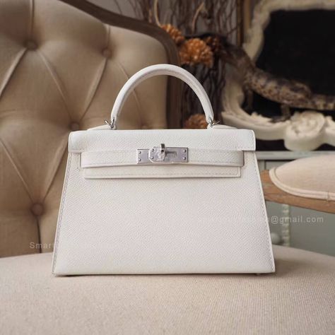 Mini Kelly White, Classy Bags, Mini Kelly, Flower Gift Ideas, Hermes Kelly Bag, Girly Bags, Hermes Oran, Kelly Bag, Prom Looks