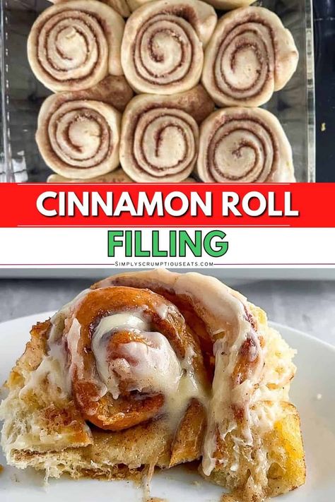 Best Cinnamon Roll Filling Cinnamon Roll Paste Filling, Cinnamon Filling For Cinnamon Rolls, The Best Cinnamon Roll Filling, Best Cinnamon Roll Filling, Cinnamon Roll Filling Ideas, Cinnamon Rolls Filling Recipe, Filling For Cinnamon Rolls, Cinnamon Roll Topping Ideas, Cinnamon Roll Filling Recipe