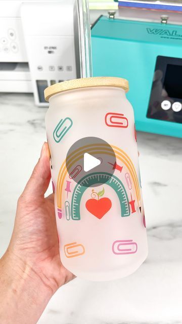 Kayla | Cricut crafts & DIY ✂️ on Instagram: "Here is a DIY Teacher Appreciation Gift Idea: Sublimating a Frosted Glass Tumbler! ❤️✏️📚

This makes a unique and personalized gift to show your appreciation to your child’s special teacher during Teacher Appreciation Week. Throw candy or a gift card in there to give it a little extra special touch!

When is Teacher Appreciation Week where you live?! 

#teacherappreciation #teacherapprecationweek #teacherappreciationweek #teacherappreciationgift #teachergift #teachergiftsideas #teachergifts🍎 #frostedglass #frostedglasstumbler #tumblersublimation #sublimation #sublmiationprinting #sublimationtutorials #sublimationblanks #sublimationtips #sublimationforbeginners #sublimationdesigns #creativefabrica" Teacher Appreciation Cricut Ideas, Teacher Appreciation Tumbler Ideas, Teacher Appreciation Diy, Sublimation Gifts, Teacher Appreciation Gifts Diy, Teachers Diy, Teacher Appreciation Gift, Teacher Appreciation Week, Appreciation Gifts